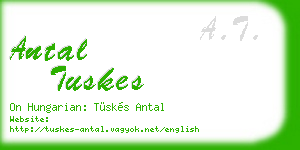 antal tuskes business card