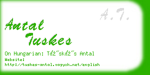 antal tuskes business card